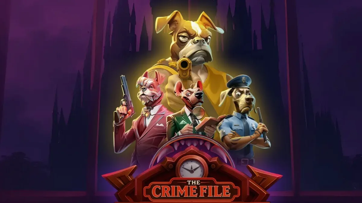 Detektif anjing dalam suasana noir di slot The Crime File